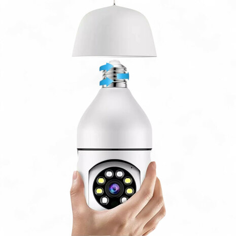 Camera lamp | E27 fitting | 360&deg; draaibaar | 1080P | Wit