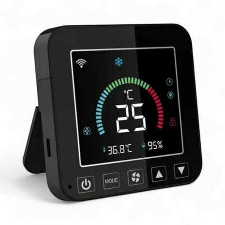 Wifi IR afstandsbediening voor warmtepomp en airco, zwart