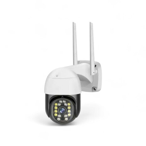Beveiligingscamera buiten 1080P IP65 nachtzicht 15 m bewegingsdetectie wit WiFi