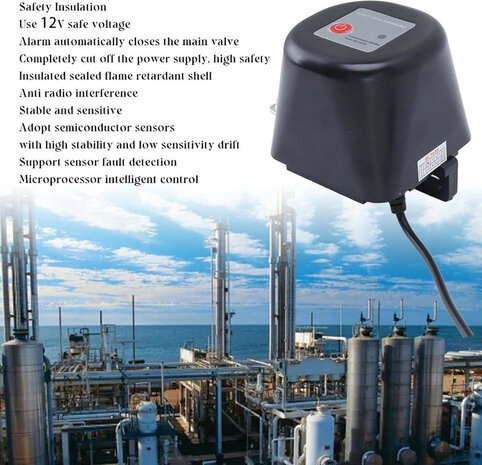 Waterklep met WiFi en app-bediening, DC 12V adapter inbegrepen, zwart