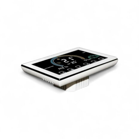 Inbouw thermostaat voor CV met WiFi en touchscreen, wit