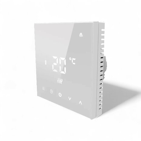 Inbouw thermostaat met touchscreen, Tuya Smart Life, 4-draads 230V, wit