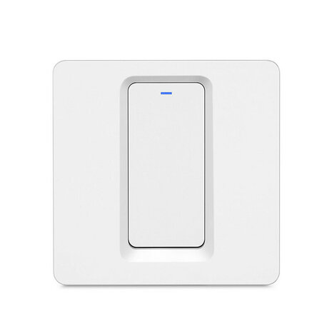 Inbouw WiFi lichtschakelaar 1‑knops, geen nuldraad, Tuya Smart Life compatibel, wit