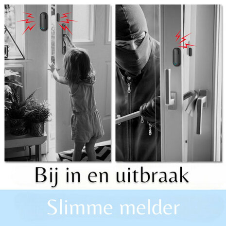 Deur- en raamsensor met WiFi en magnetische detectie, Wit