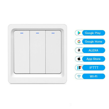 Zigbee 2-voudige inbouw lichtschakelaar zonder nuldraad (wit)