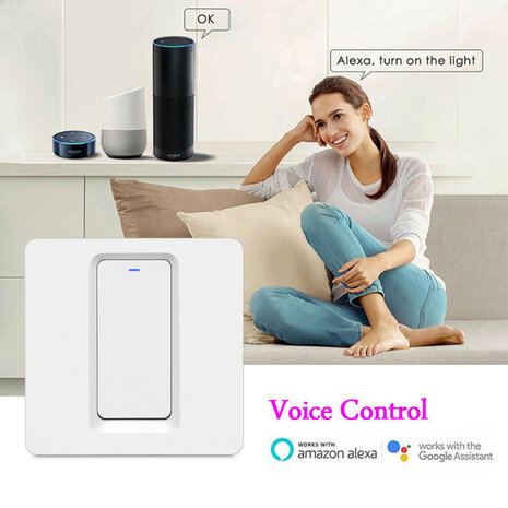 3-voudige slimme inbouw lichtschakelaar Zigbee met Tuya Smart Life bediening (wit)