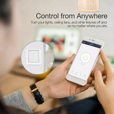 3-voudige slimme inbouw lichtschakelaar Zigbee met Tuya Smart Life bediening (wit)