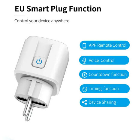 3-PACK | Slimme Stekkers 16A | WiFi en Bluetooth | Energiemeter | Werkt met app
