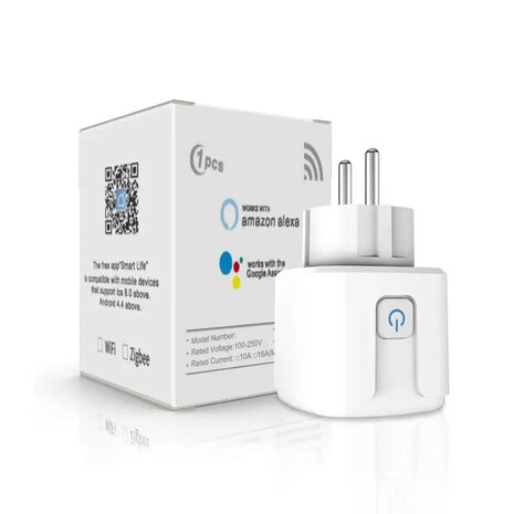 3-PACK | Slimme Stekkers 16A | WiFi en Bluetooth | Energiemeter | Werkt met app