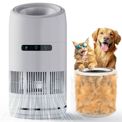 Luchtreiniger voor huisdieren met wifi bediening en HEPA 13 filter