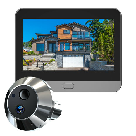 Digitale deurspion voor deuren 35 tot 150 millimeter met 3MP camera nachtzicht en WiFi verbinding