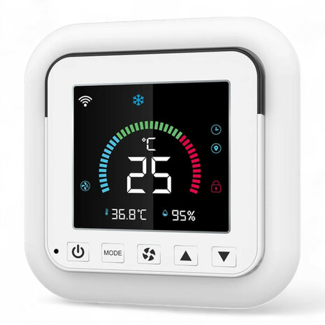 Airco afstandsbediening met wifi en infrarood voor warmtepomp en airco wit