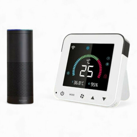 Airco afstandsbediening met wifi en infrarood voor warmtepomp en airco wit