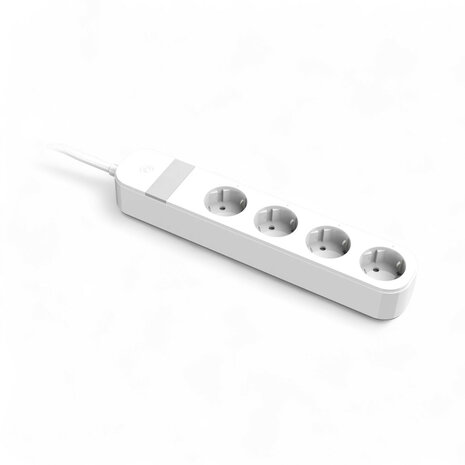 Slimme witte WiFi stekkerdoos met 4 stopcontacten en 3 USB-poorten