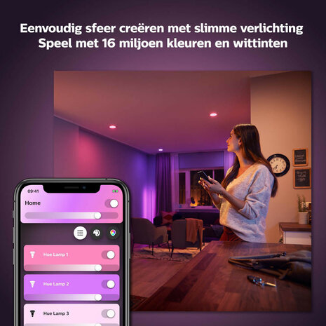 Inbouwspot voor slimme verlichting met Zigbee Bluetooth en verwisselbare spots 3 stuks