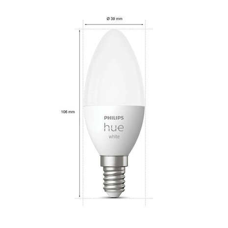 Kaarslamp voor slimme verlichting met E14 fitting warm wit licht dimbaar set van twee