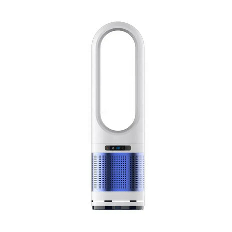 Witte luchtkoeler met verwarming en bladloze ventilator