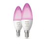 Philips Hue White & Color Ambiance E14 Lamp 2-Pack