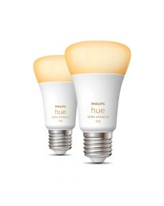 Philips Hue White Ambiance E27 Lamp 2-Pack 1100L