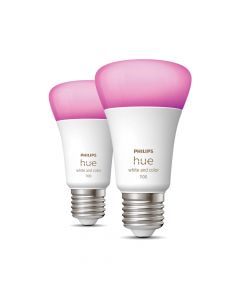 Philips Hue White & Color Ambiance E27 Lamp 2-Pack 1100L