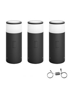 Philips Hue Calla Starterpack Zwart 3 Sokkellampen