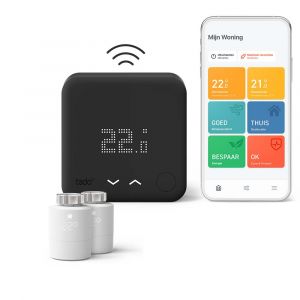 Tado Smart Thermostat V3+ starterpack Zwart (Draadloos) + 2 Radiatorknoppen